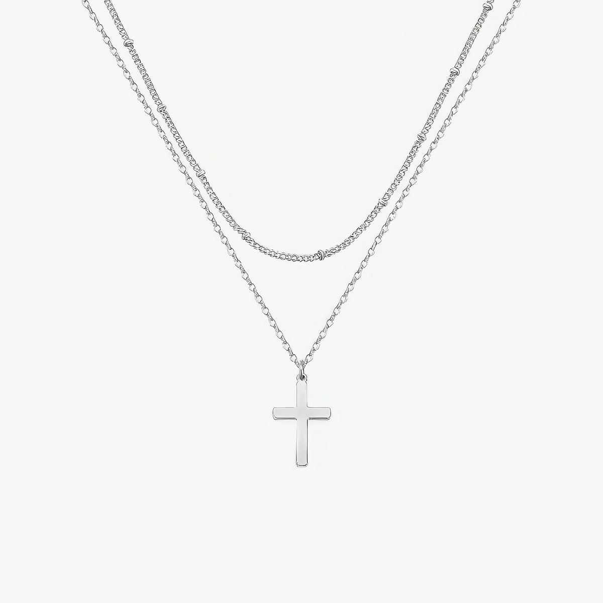 Layered Cross Necklace
