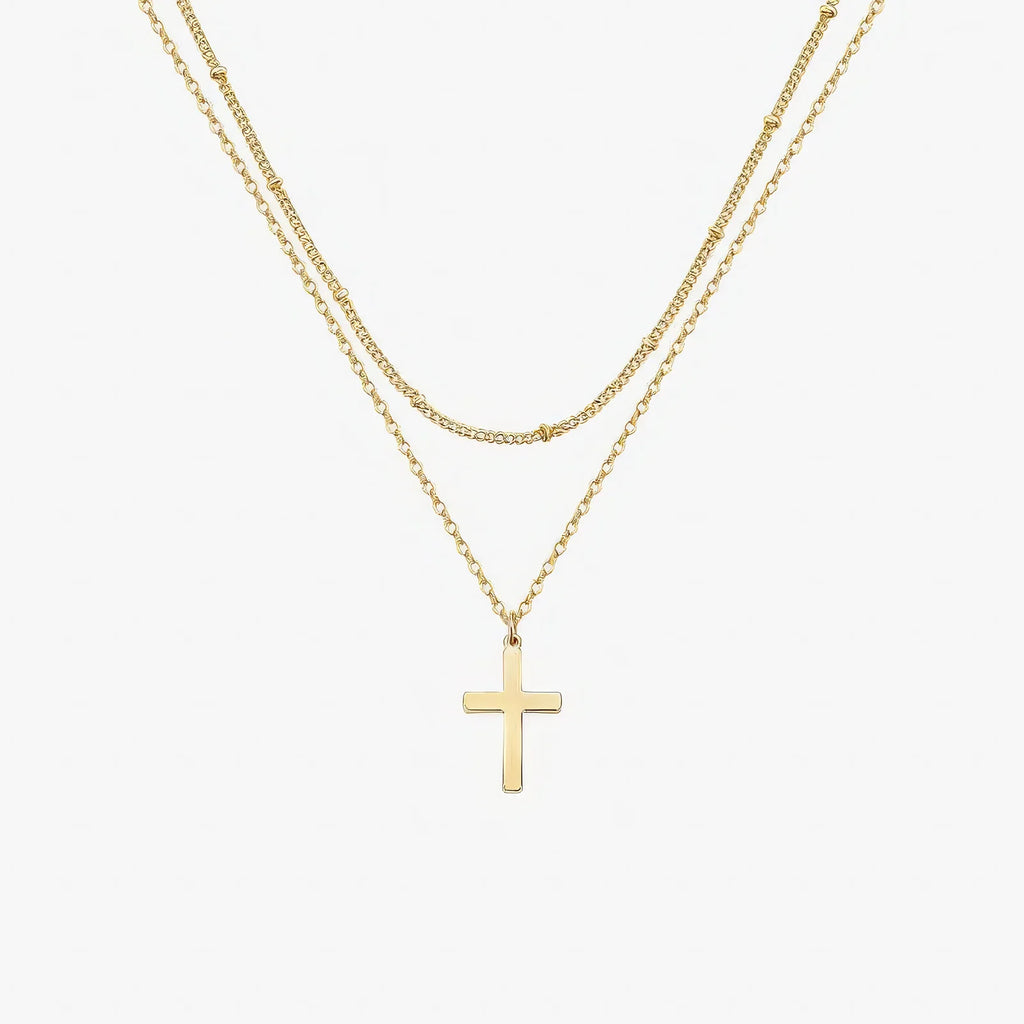 Layered Cross Necklace