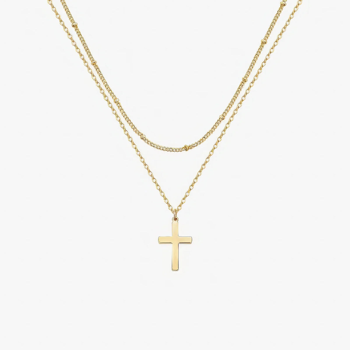 Layered Cross Necklace