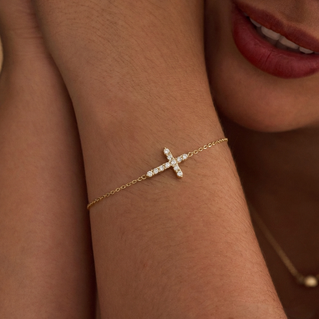 Crystal Cross Bracelet