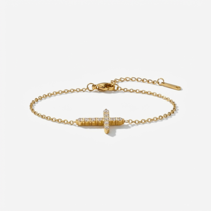 Crystal Cross Bracelet