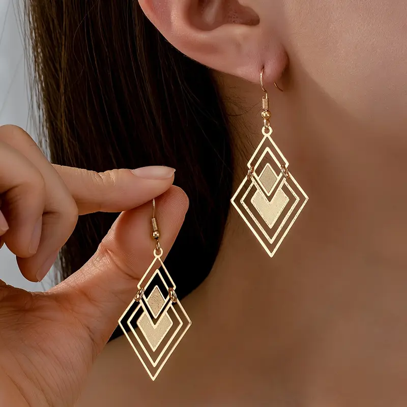 VIP | Vintage Hollow Gold Geometric Earrings