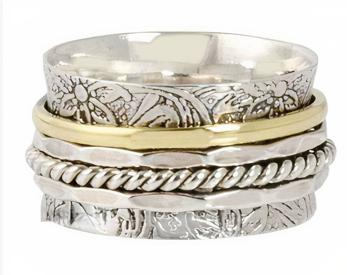 Vintage Gold & Silver Rose Ring