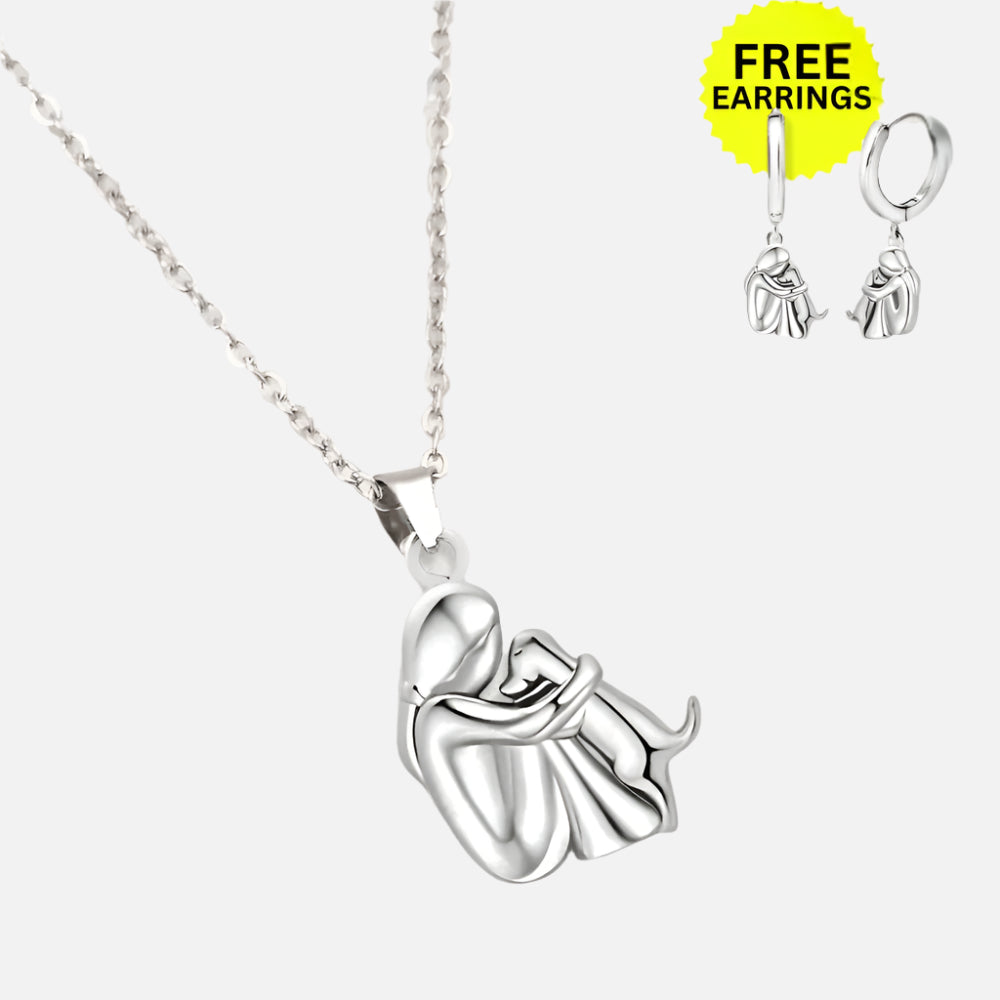 VIP | Hug Pendant Necklace with Bonus Earrings