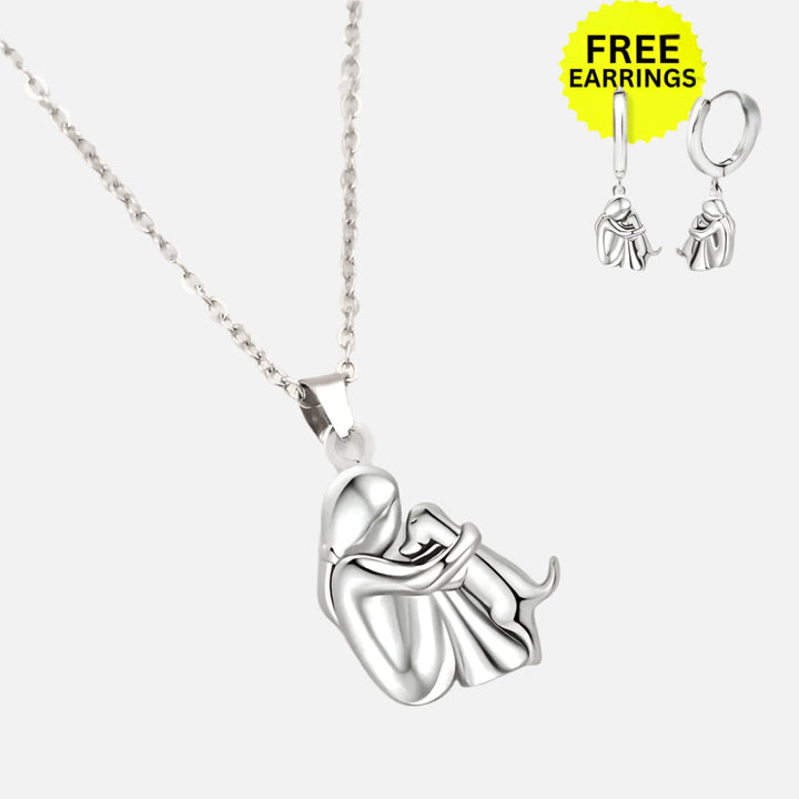 VIP | Hug Pendant Necklace with Bonus Earrings