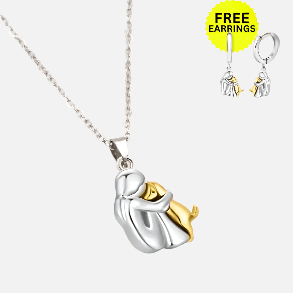 VIP | Hug Pendant Necklace with Bonus Earrings