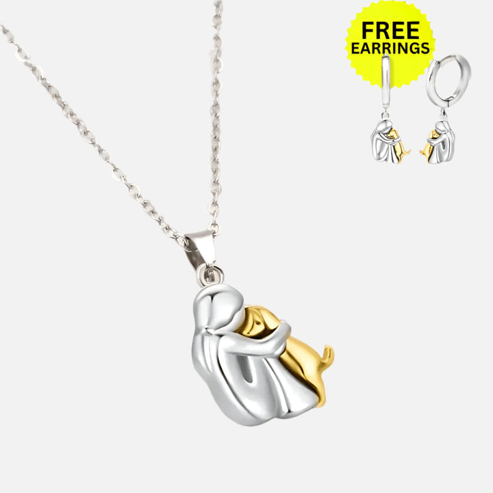 VIP | Hug Pendant Necklace with Bonus Earrings