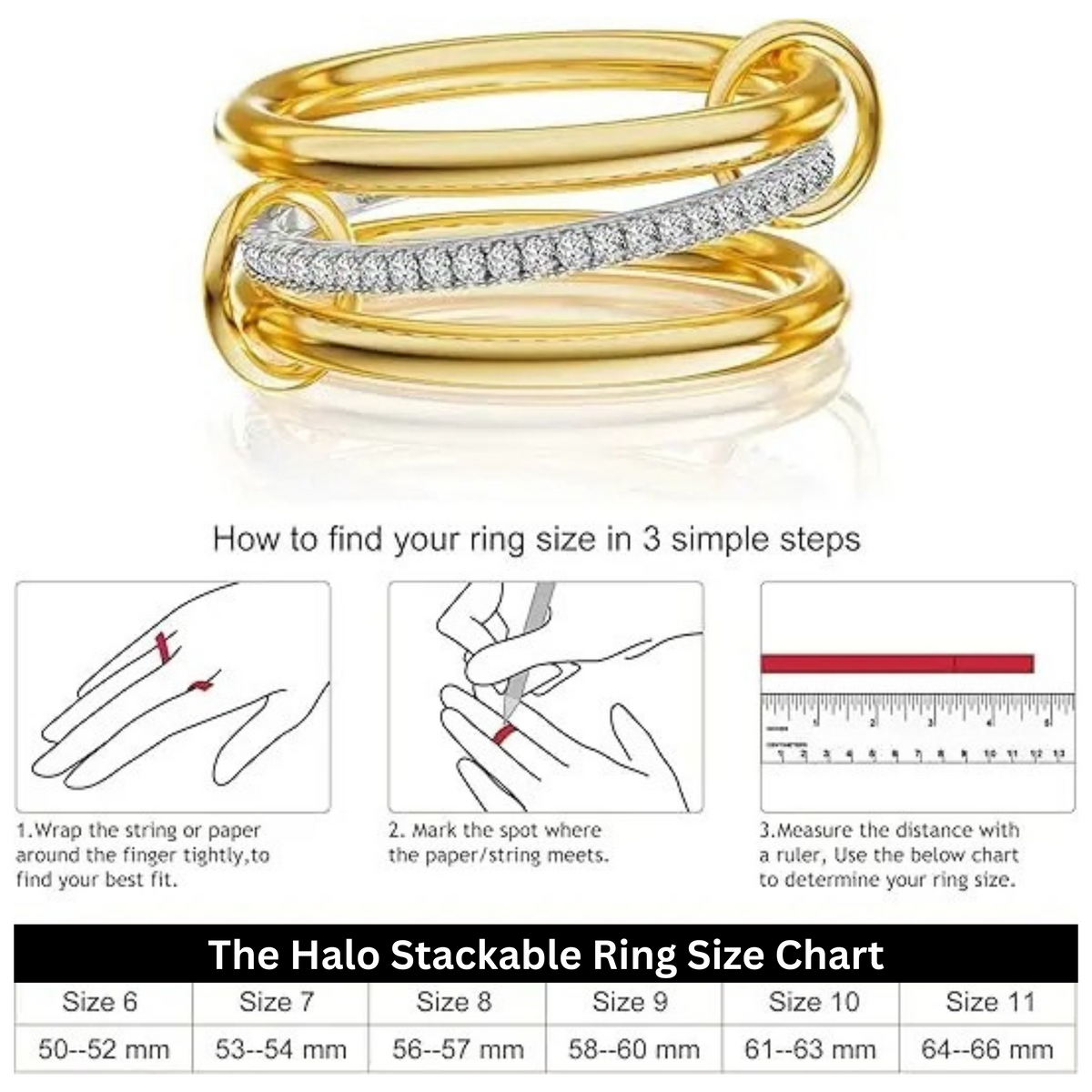 The Halo Stackable Rings