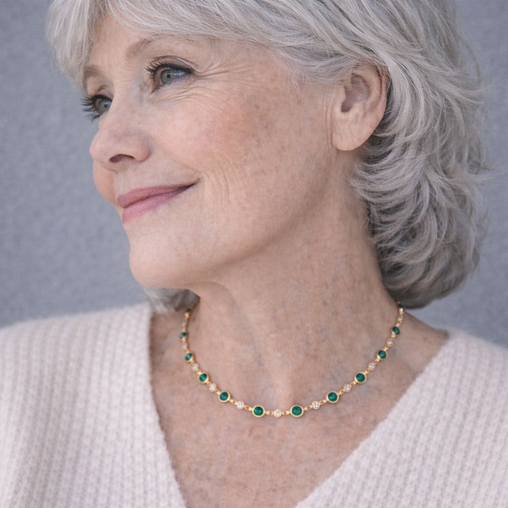 Emerald Green Pendant Necklace