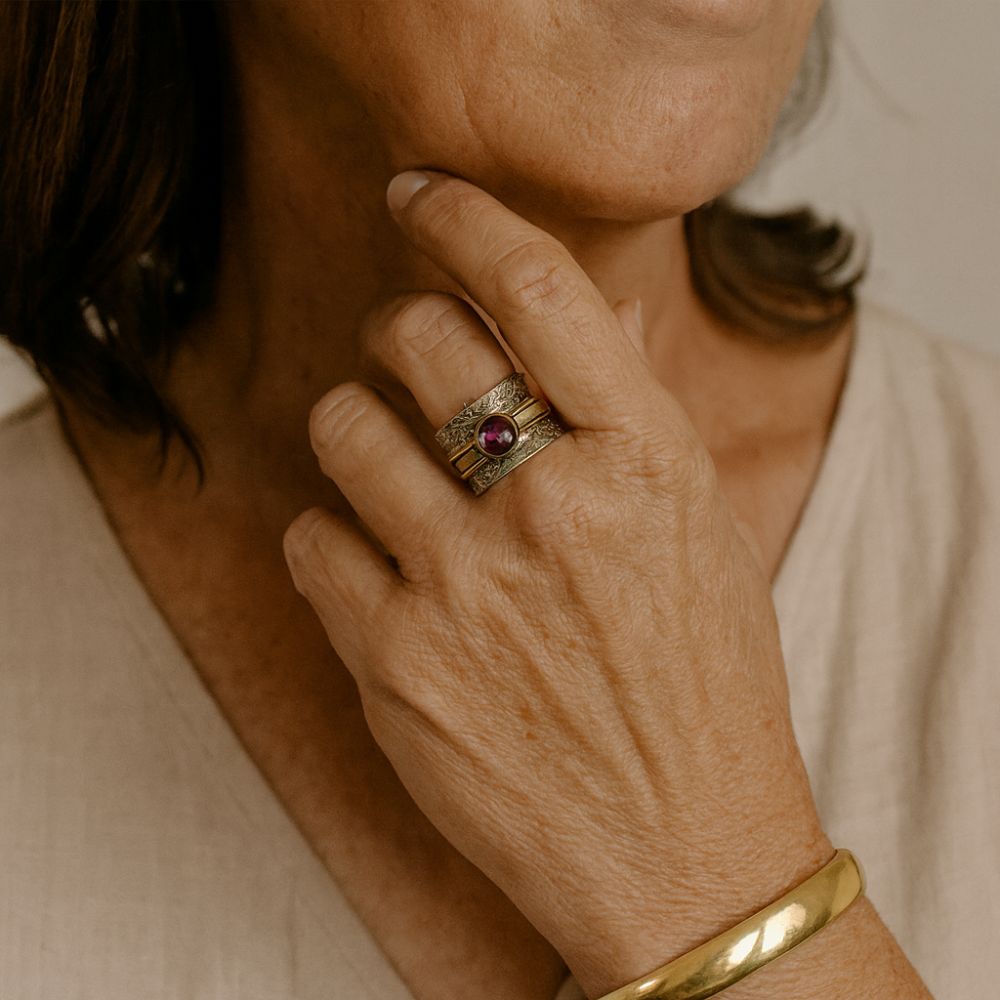 Bohemian Crystal Meditation Ring